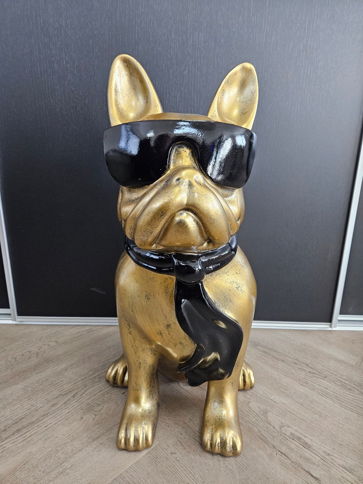 BULLDOG DECORATIE BEELD , 50 CM HOOG , NIEUW , GOUD / BRONS, Ophalen, Nieuw, Goud, Kunststof