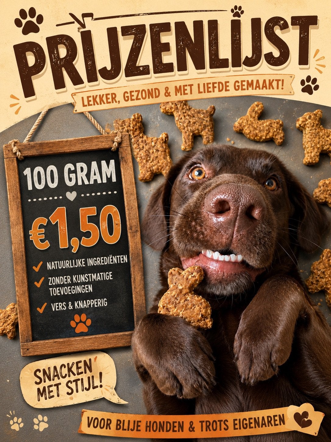 Handgemaakte honden koekjes, Ophalen of Verzenden, Nieuw