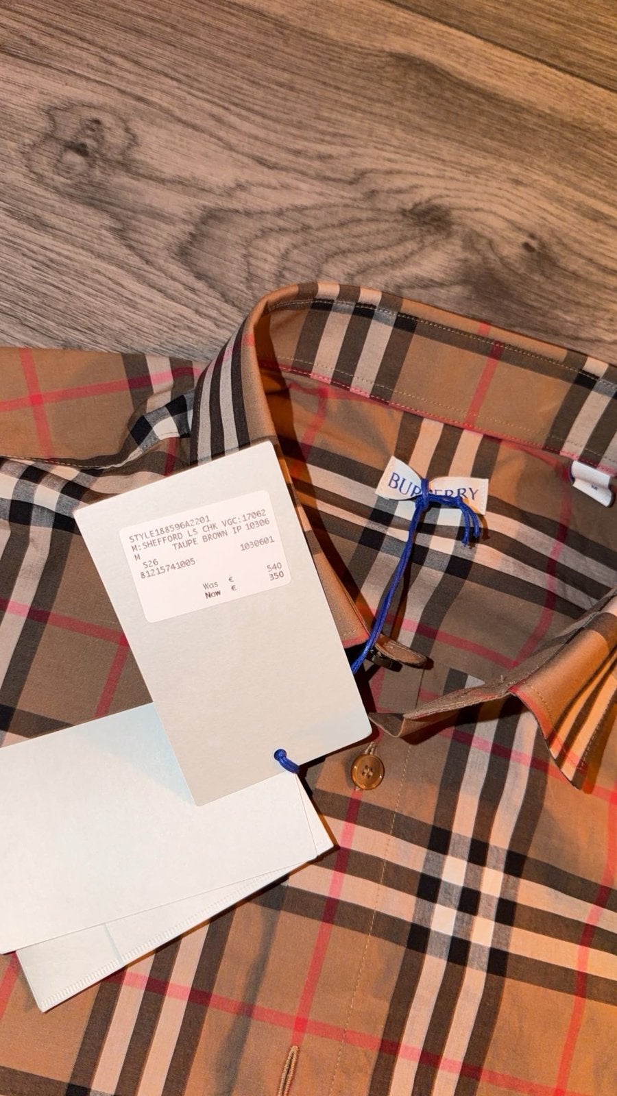 Burberry geruit overhemd - Nieuw met kaartjes, Kleding | Heren, Ophalen of Verzenden, Nieuw, Bruin, Halswijdte 39/40 (M)