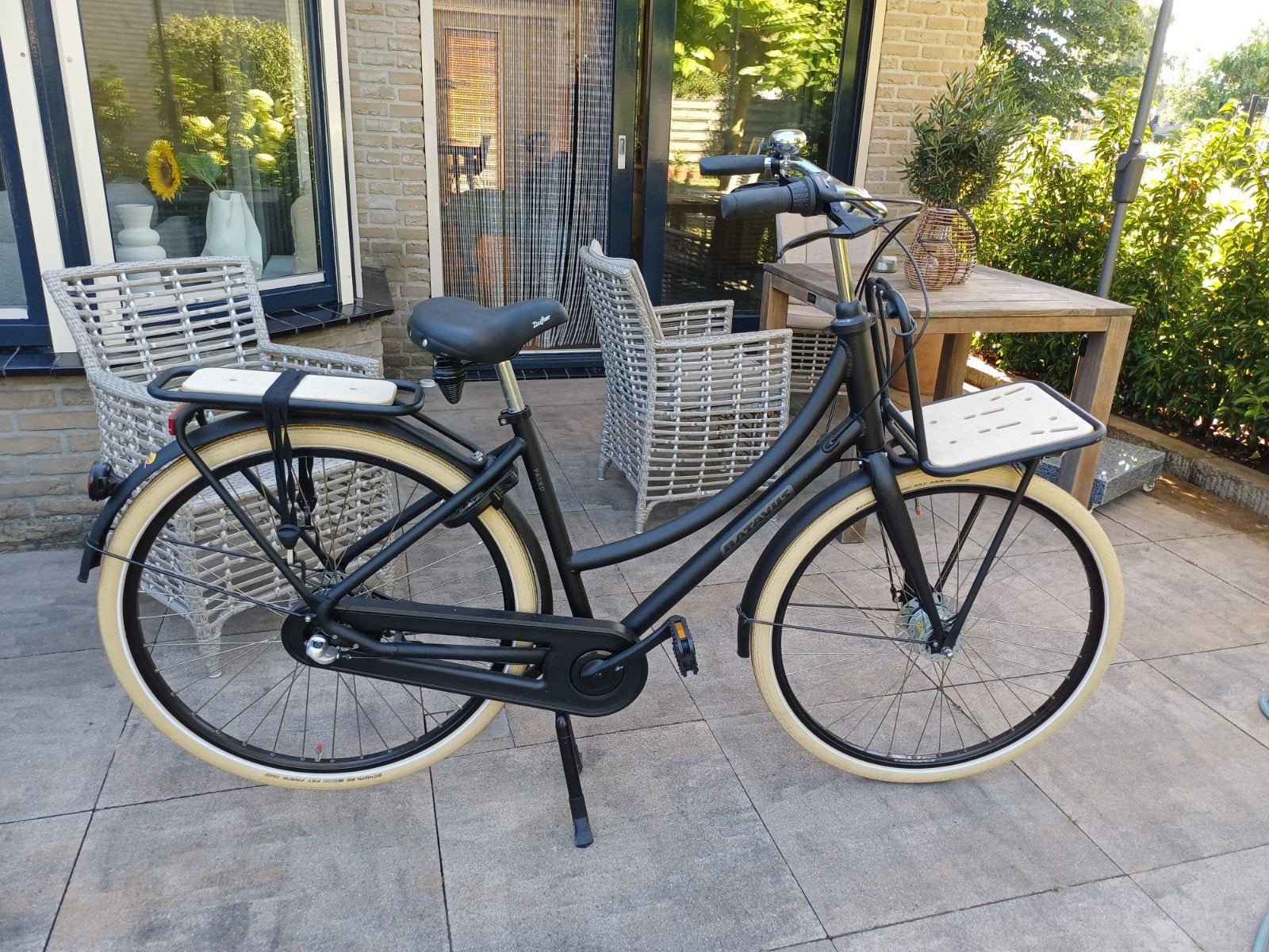 Batavus packd 3 damesfiets Zwart Mat, Fietsen en Brommers, Ophalen, 47 tot 50 cm, Versnellingen, Batavus