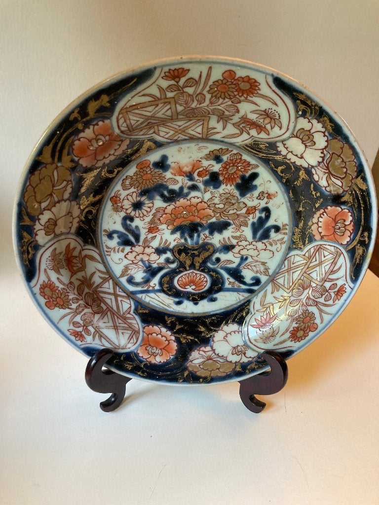 Antiek Imari porseleinen bord 18e eeuw Edo periode, Ophalen of Verzenden