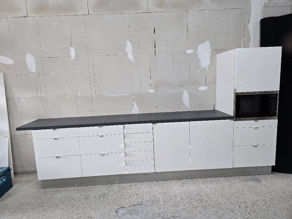 Te koop Complete witte keuken., Huis en Inrichting, Gebruikt, Wit, Ophalen of Verzenden, Hoogglans of Gelakt