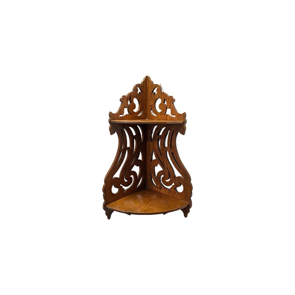 Antiek Frans grenen wand hoekconsole, begin 1900, Antiek en Kunst, Ophalen of Verzenden