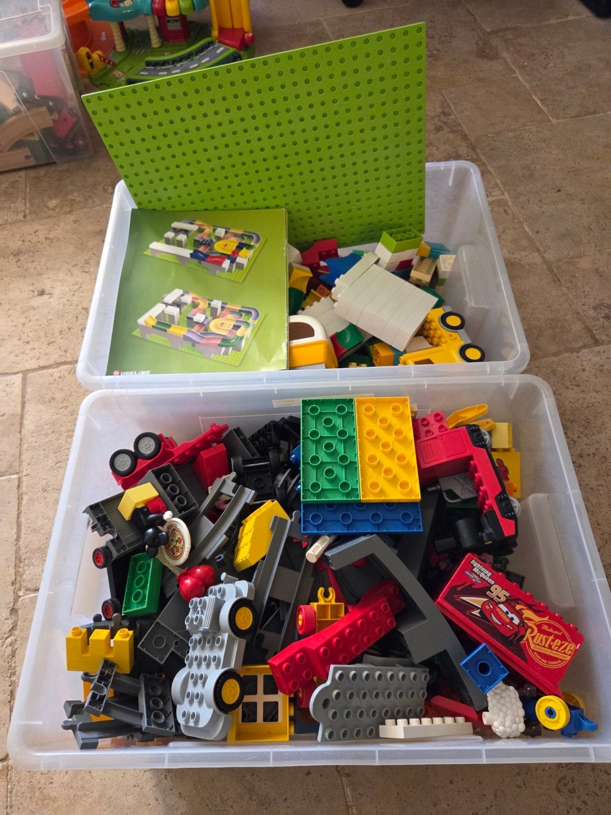 Grote partij Duplo en Hubelino knikkerbaan, Ophalen, Gebruikt, Meerdere sets, Duplo