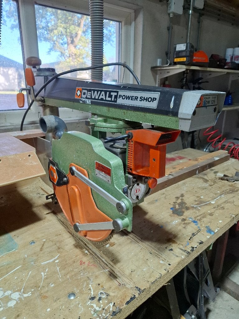 DeWalt Power Shop DW 125 Afkortzaag, Gebruikt, DeWalt, 70 mm of meer, Ophalen of Verzenden
