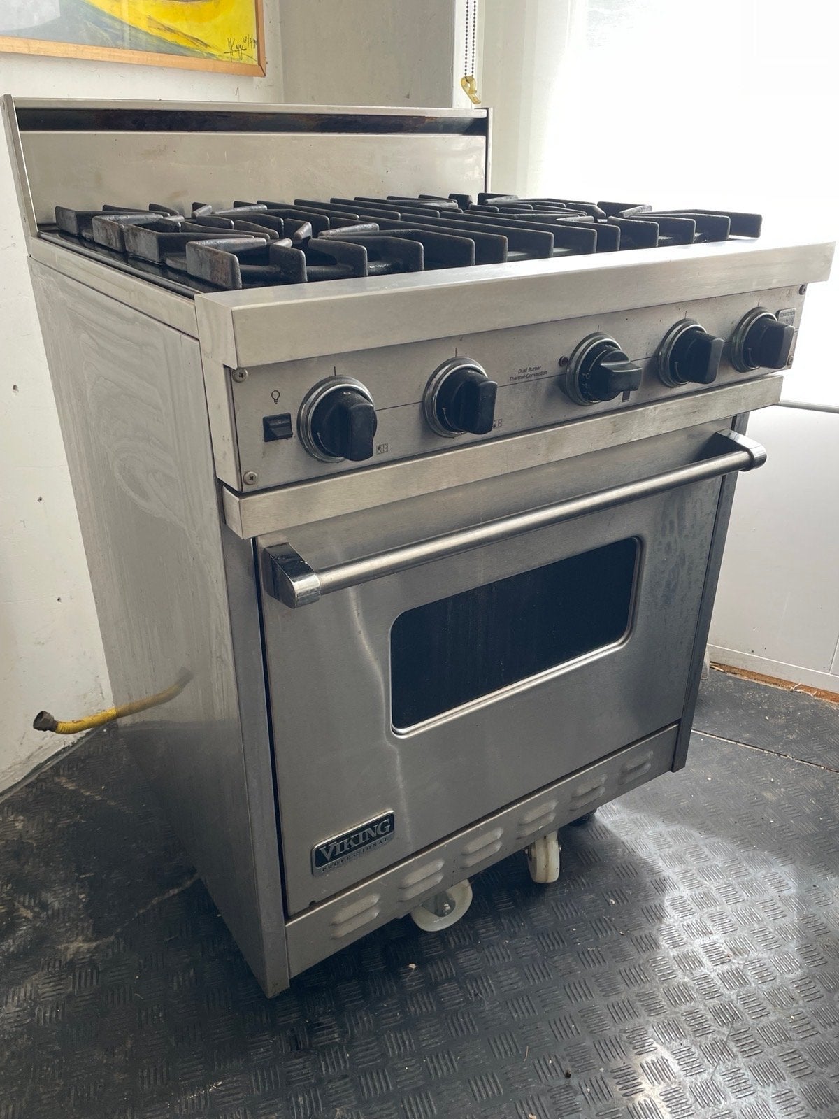 Viking gasFornuis 5 Pits , met grote oven., Ophalen, Gebruikt, 60 cm of meer, Gas