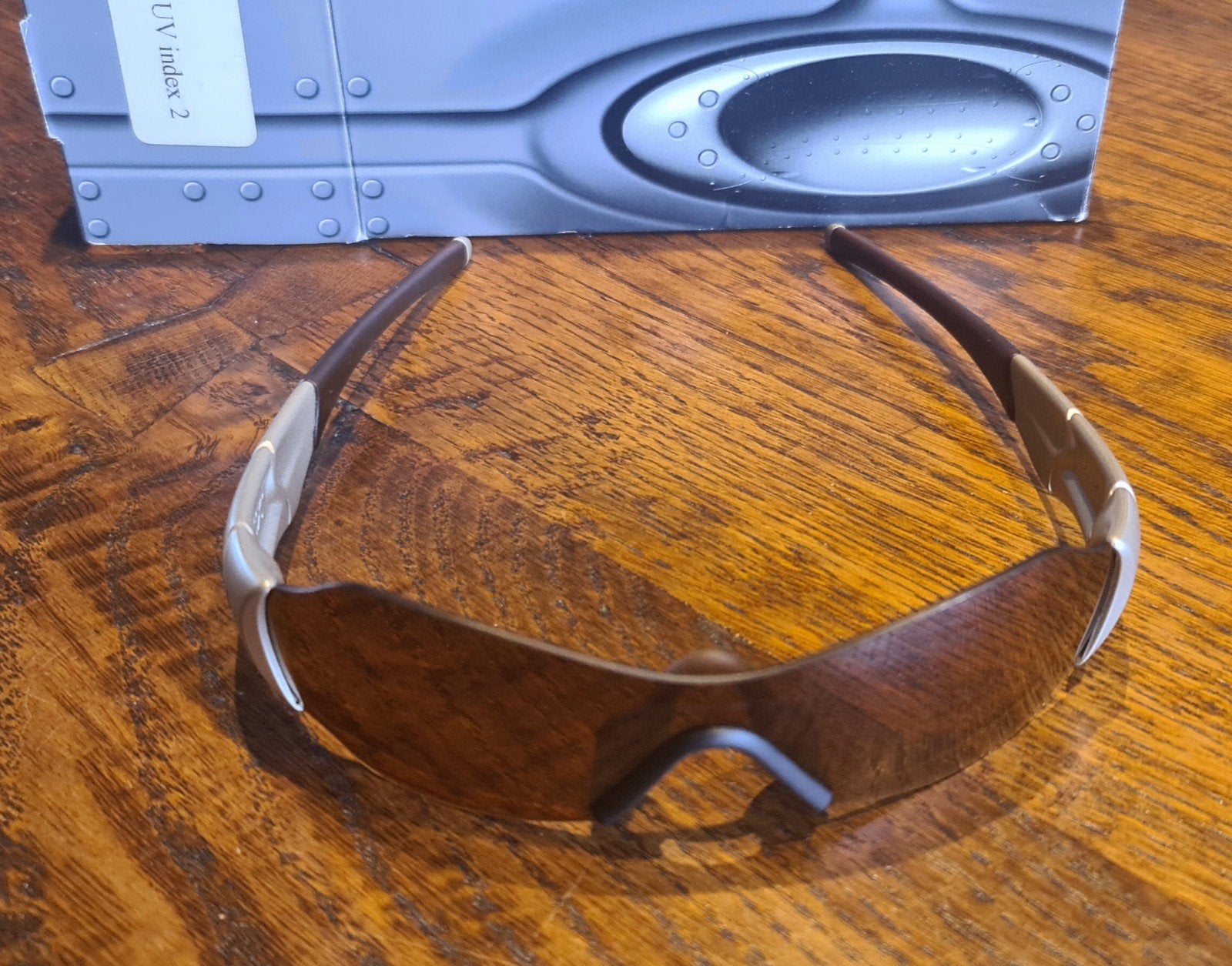 Oakley Zero Plasma Zonnebril met Bronze Lens (UV index 2), Zonnebril, Bruin, Ophalen of Verzenden, Zo goed als nieuw