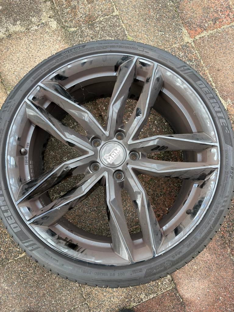 MAM rs3 velgen 19 inch + delinte ds2 banden, Auto-onderdelen, Banden en Velgen, Ophalen, 19 inch, Zomerbanden, Band(en)