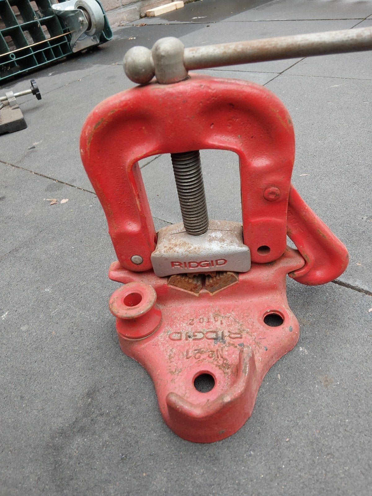 Ridgid No. 21 Buizenbankschroef - Robuust en Betrouwbaar, Doe-het-zelf en Verbouw, Gereedschap | Handgereedschap, Ophalen, Gebruikt
