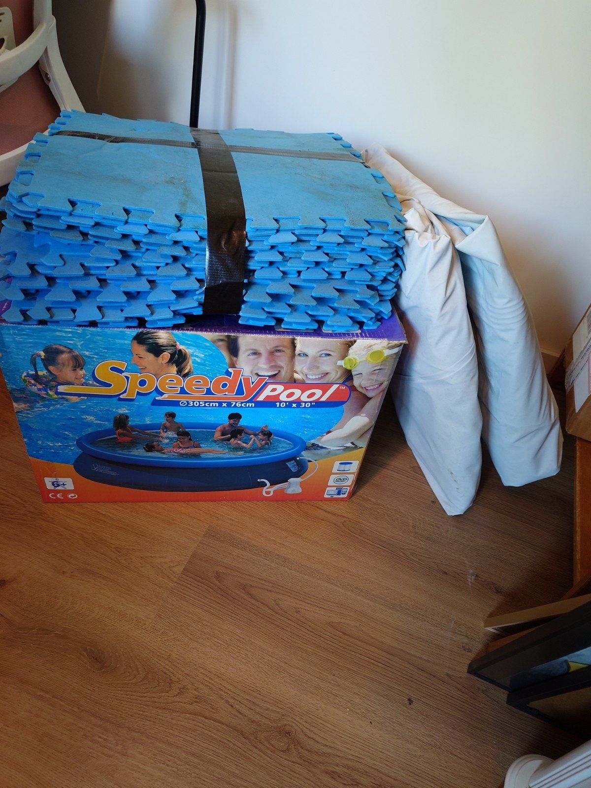 Speedy Pool opzetzwembad met grondmatten en pomp (305cm), Ophalen, Gebruikt, Rond, Opzetzwembad