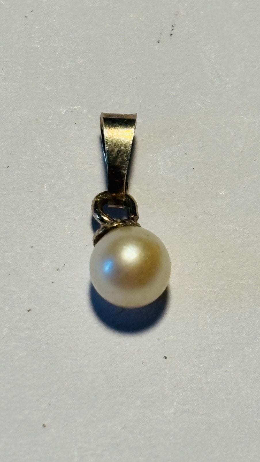 Witgouden parelhanger met cultive parel 5 mm, Sieraden, Tassen en Uiterlijk, Verzenden, Wit, Nieuw, Met edelsteen