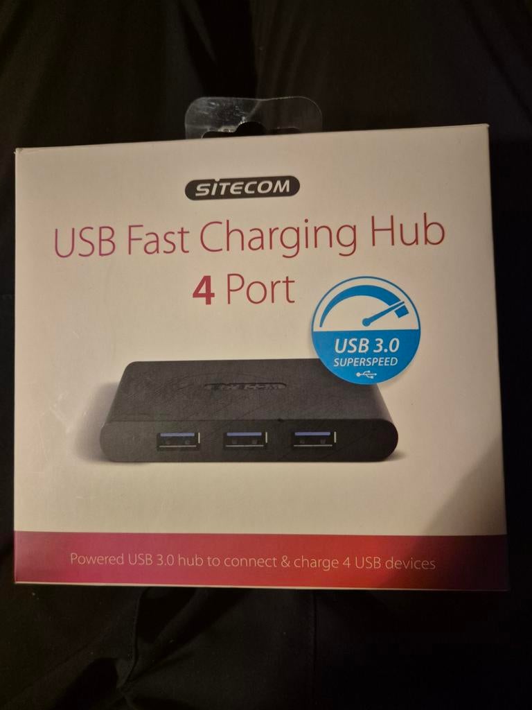Sitecom CN-085 USB 3.0 Fast Charging Hub 4 Port, Ophalen of Verzenden, Nieuw, Sitecom