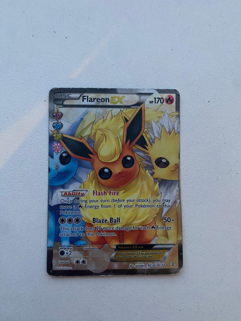 Flareon ex full art rc28/rc32, Hobby en Vrije tijd, Verzamelkaartspellen | Pokémon, Ophalen of Verzenden, Gebruikt, Losse kaart