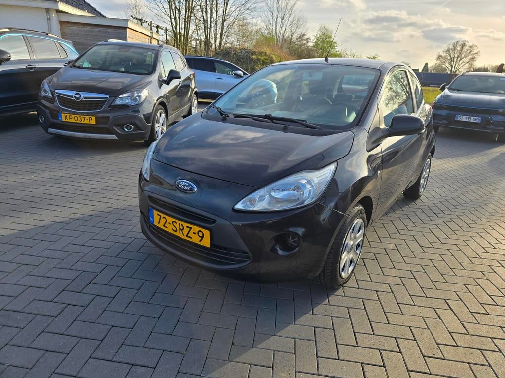 Ford Ka 1.2 69pk 2011 Zwart, Auto's, Voorwielaandrijving, 1242 cc, 4 cilinders, 4 stoelen
