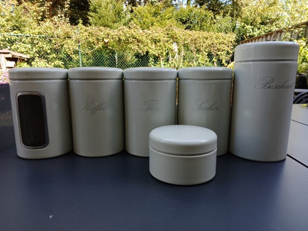 Brabantia voorraadblikken, Ophalen of Verzenden, Zo goed als nieuw, Voorraadpot, Wit