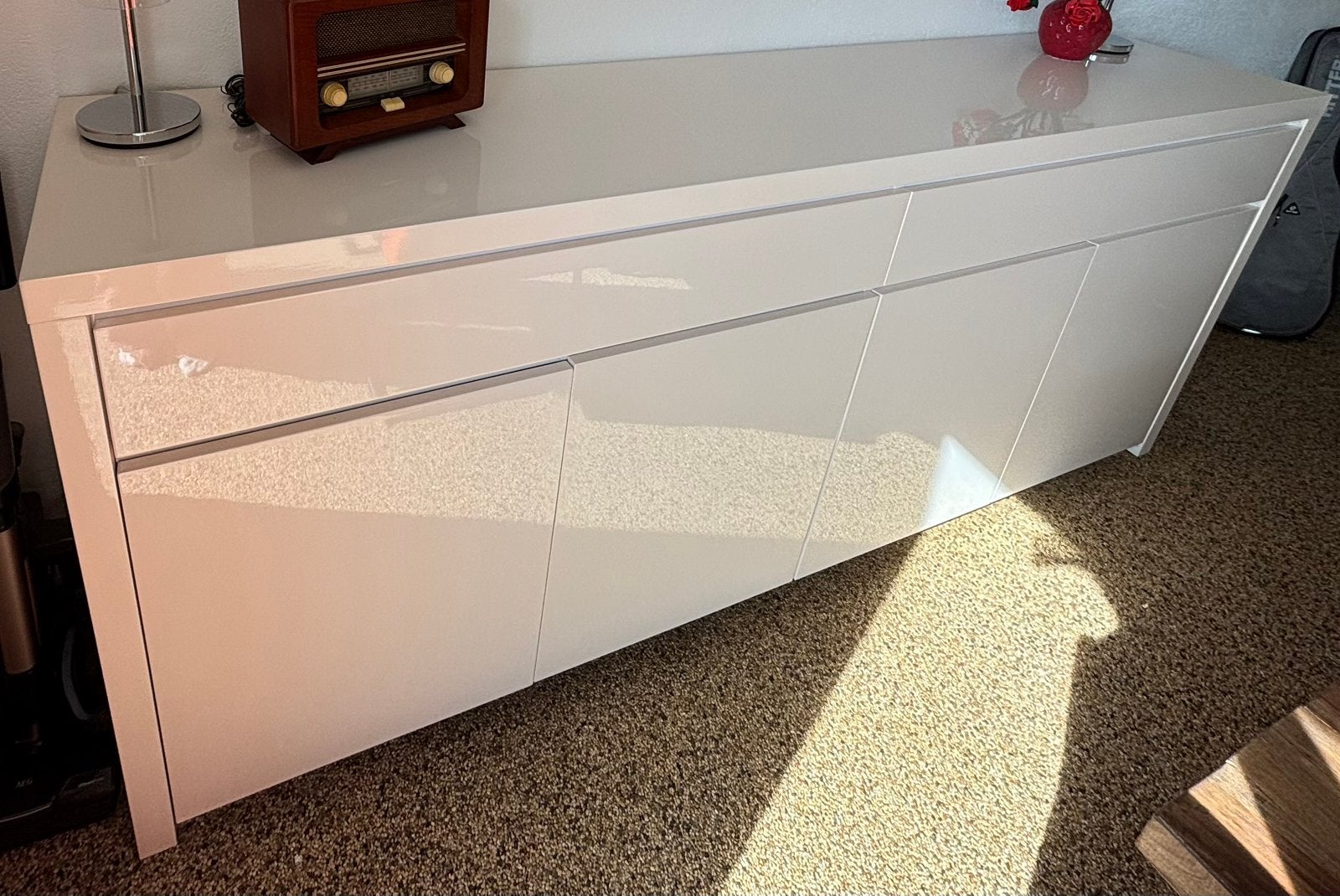 Modern wit dressoir, Ophalen, Overige materialen, Zo goed als nieuw, 200 cm of meer