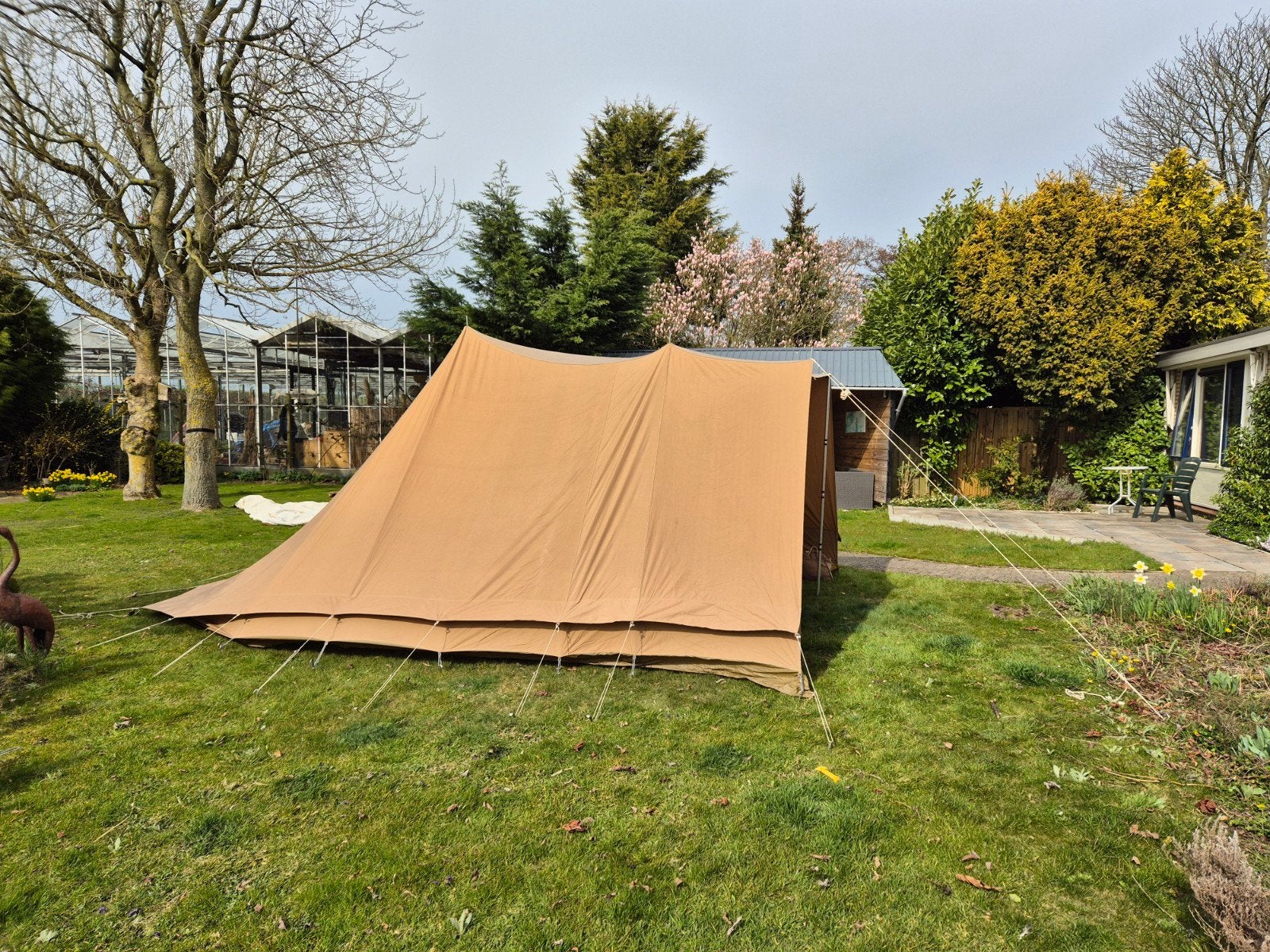 De wit tent 4/6 persoons, Caravans en Kamperen, Tenten, Ophalen, Gebruikt, Tot en met 6