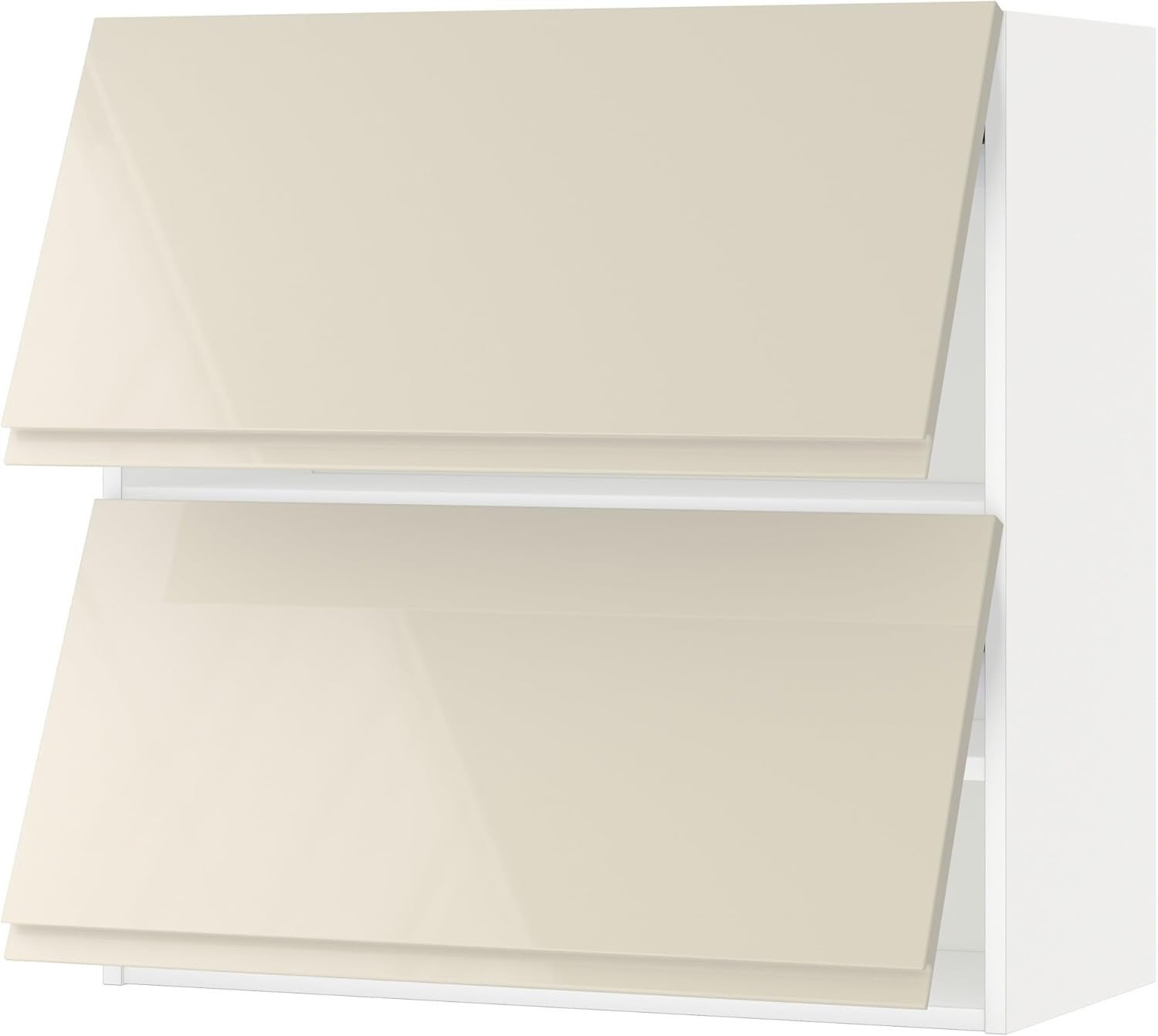 IKEA METOD Bovenkast met 2 hoogglans beige Voxtorpdeuren, Ophalen, Zo goed als nieuw