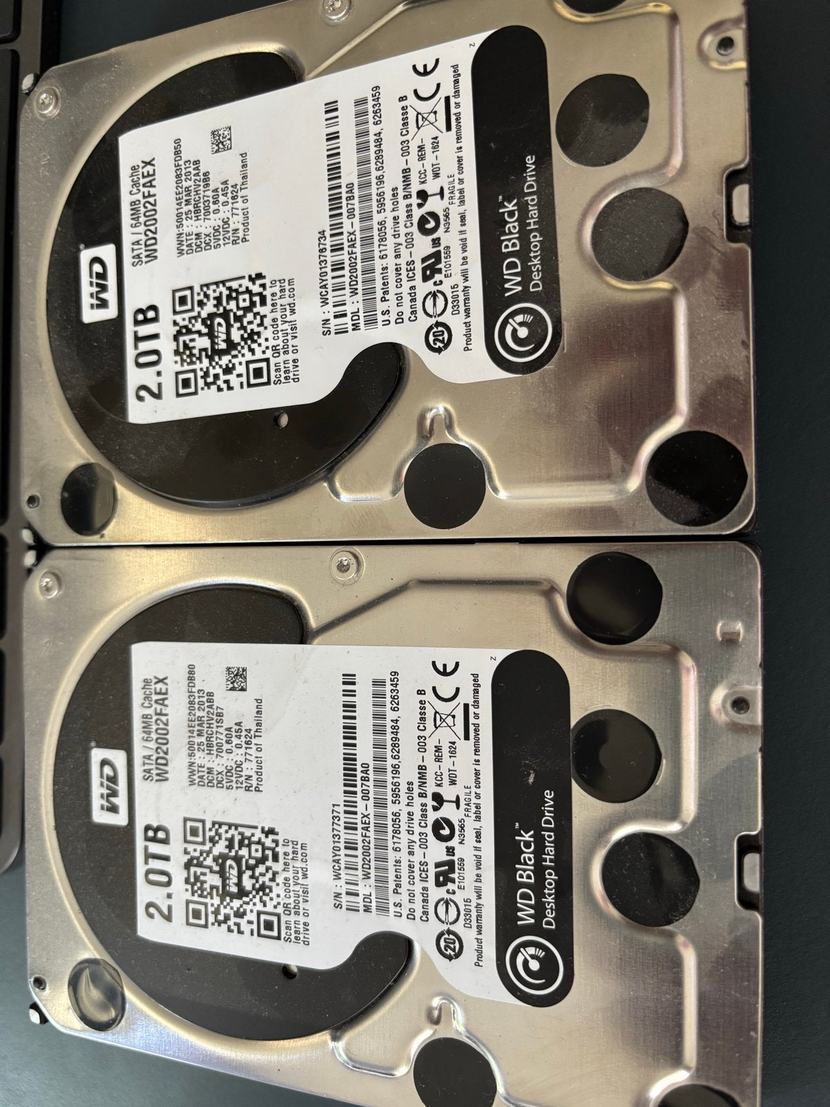WD Black 2TB Desktop Hard Drive (WD2002FAEX), Computers en Software, Harde schijven, Gebruikt, Desktop, Intern, HDD, SATA, Ophalen