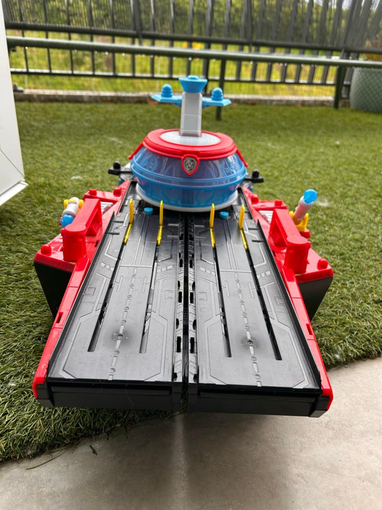 PAW Patrol The Mighty Movie Vliegdekschip Hoofdkwartier, Kinderen en Baby's, Speelgoed | Actiefiguren, Ophalen, Zo goed als nieuw
