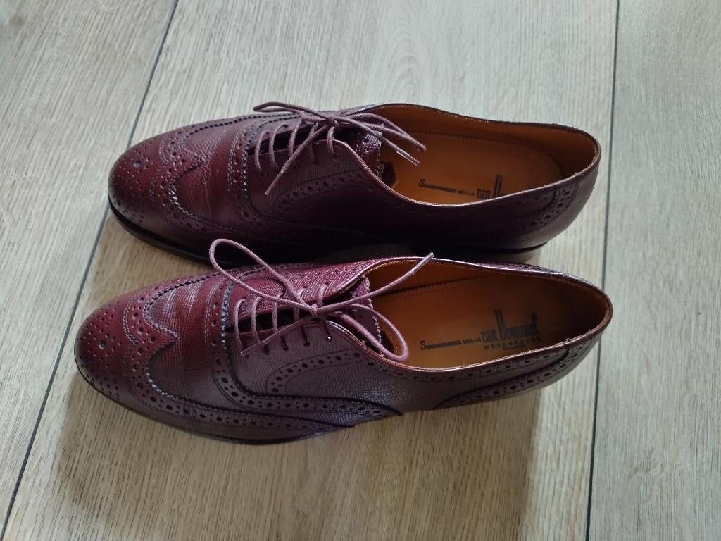 Klassieke Van Bommel bordeaux brogues maat 6,5 H = 40 breed, Kleding | Heren, Schoenen, Ophalen, Overige kleuren, Floris van Bommel