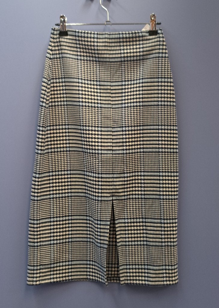 Liv the Label rok midi blauw geruit pied de poule XS 45184, ., Ophalen of Verzenden, Zo goed als nieuw, Maat 34 (XS) of kleiner