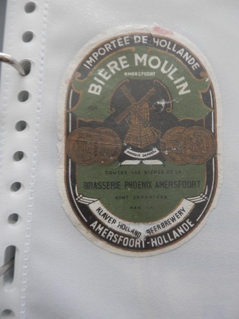 Oud Nederlands bier etiket Biere Moulin, Ophalen of Verzenden, Zo goed als nieuw, Overige typen, Overige merken