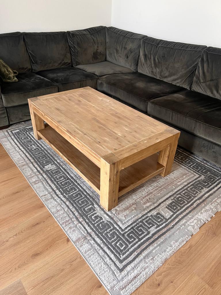Zo goed als nieuwe houten salontafel, Tuin en Terras, Tuinbanken, Ophalen of Verzenden, Zo goed als nieuw