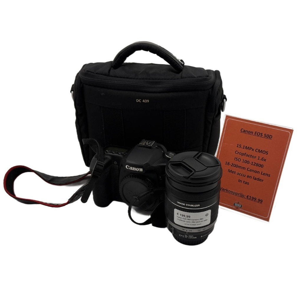 Canon EOS 50D Camera | Met 18-200mm Lens | Met accu en lader, Audio, Tv en Foto, Fotocamera's Digitaal, Canon, Dordrecht@usedproducts.nl