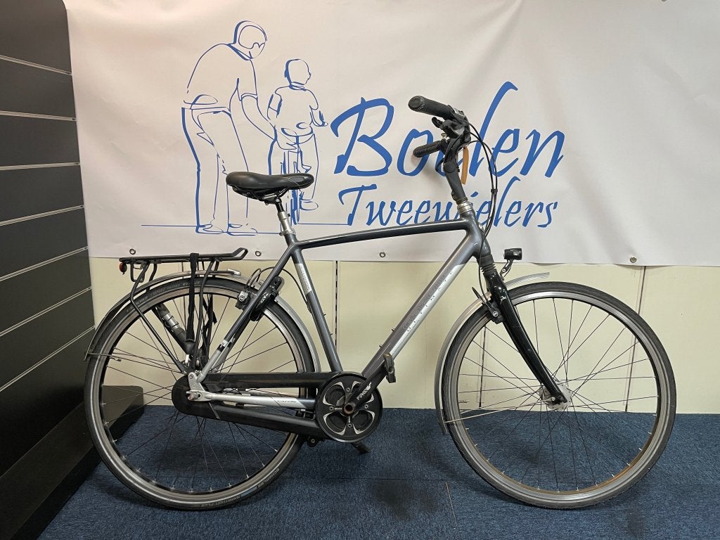 Gazelle Ultimate C11 Alfine 28-57 Herenfiets Traffic Grey, Ophalen, Gazelle, Velgrem, Versnellingen