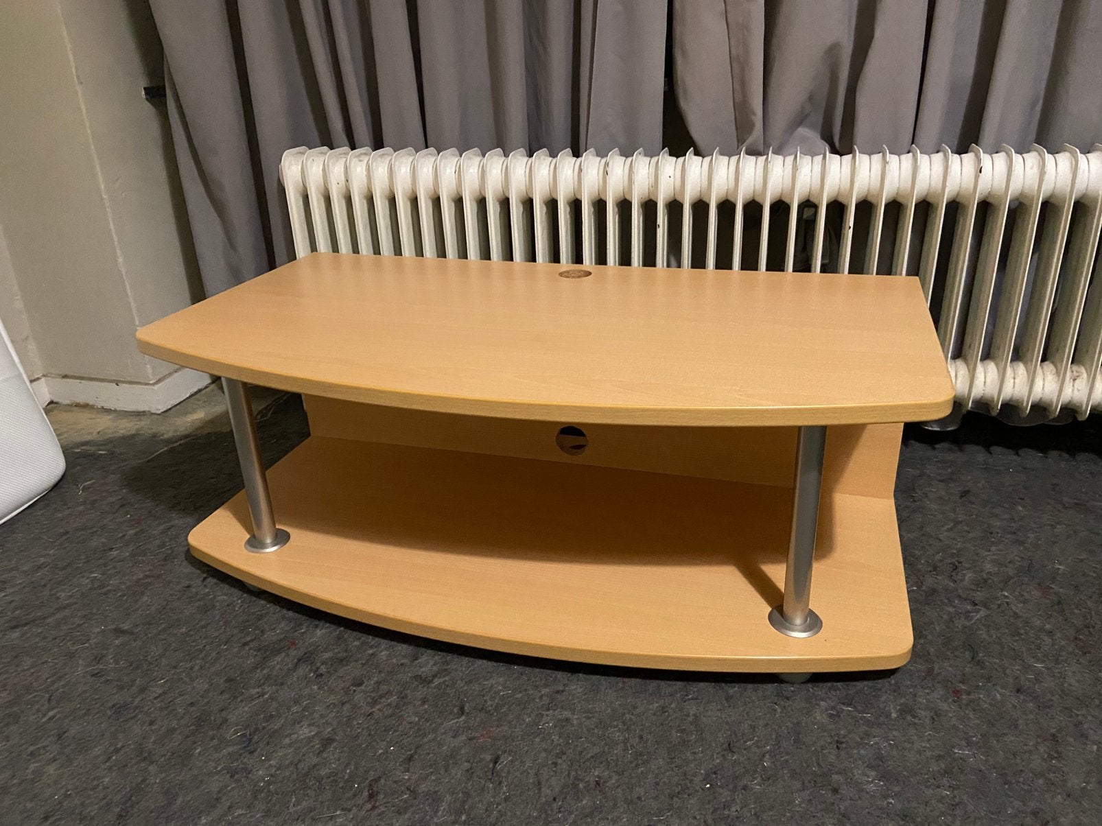 Retro tv kast 96B 52D 36H beuken hout, massief, Ophalen, 50 tot 100 cm, Minder dan 100 cm, 50 tot 75 cm