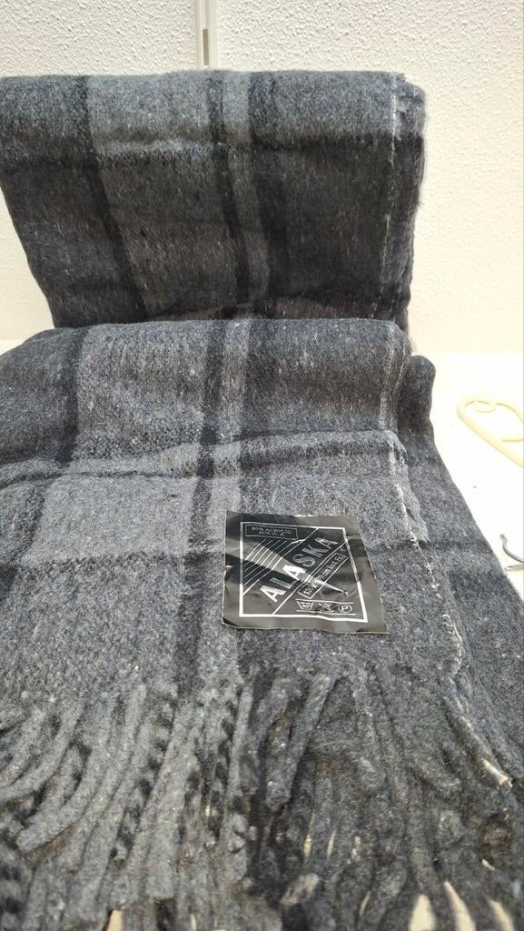 Alaska Plaid Deken - Grijs Geruit franje, Ophalen of Verzenden, Nieuw