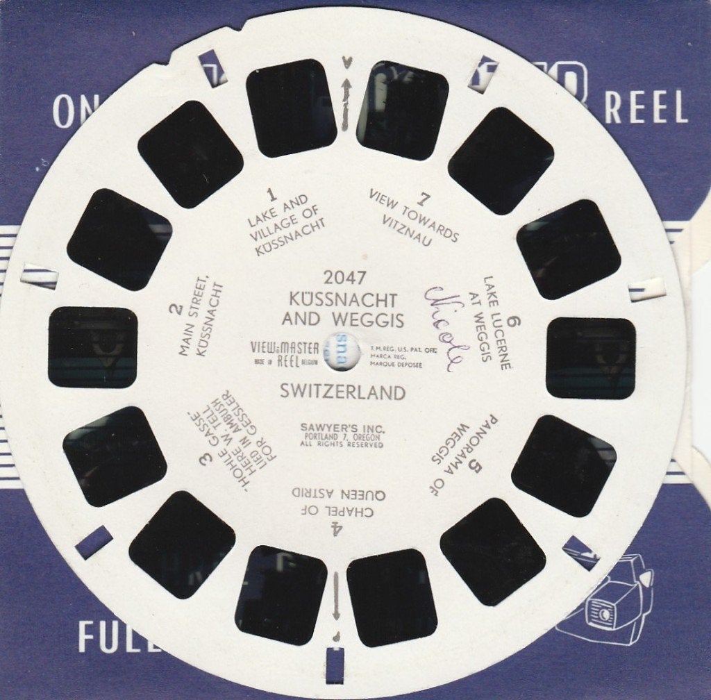 ZGAN view master 2047 KUSSNACHT WEGGIS viewmaster, Ophalen of Verzenden, Zo goed als nieuw