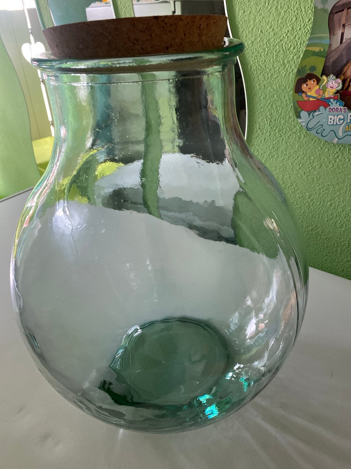 Mica Decorations Vaas Terrarium - glas - 29 x 38 cm, Ophalen, Groen, Gerecycled glas, Glas