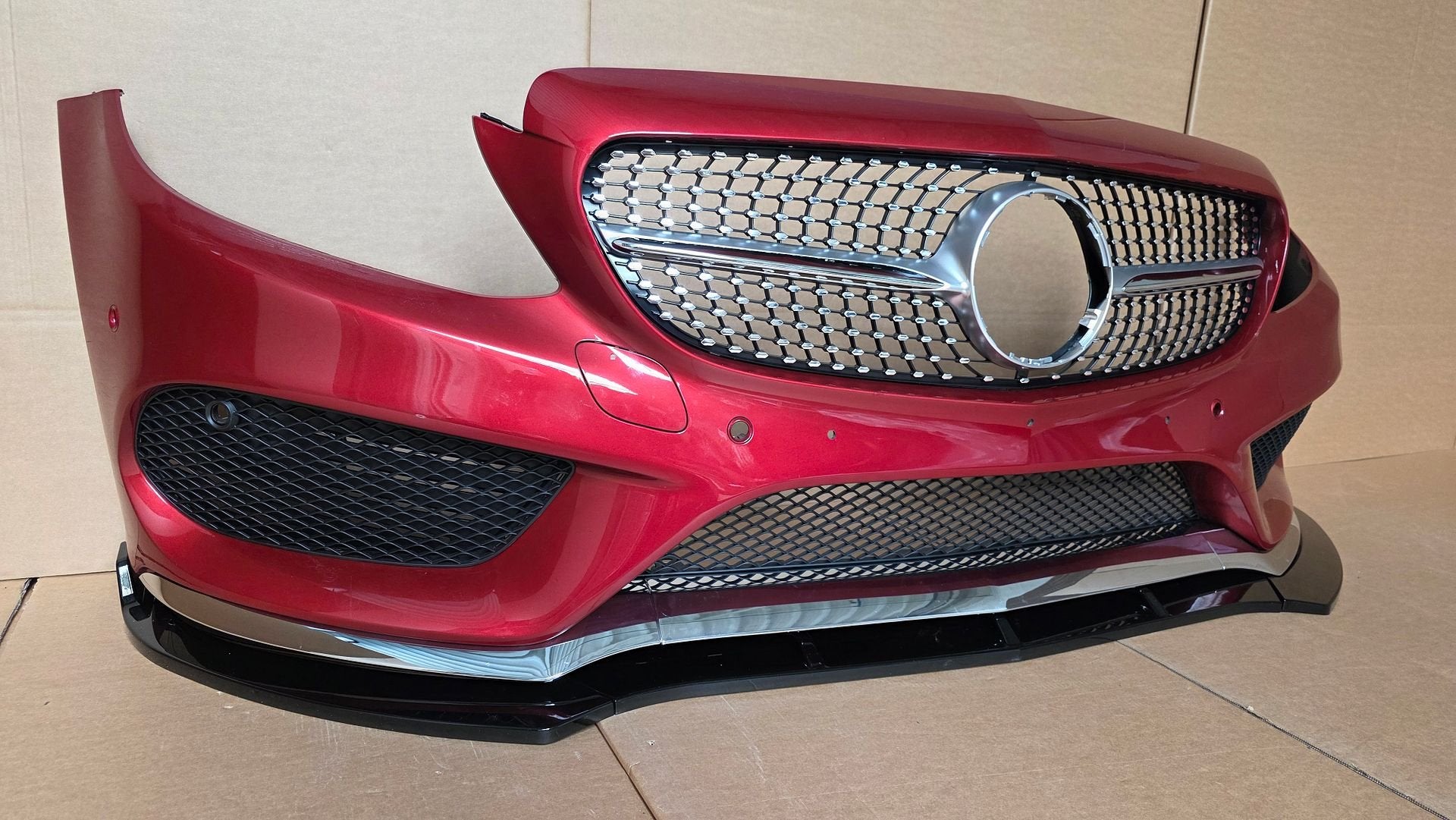 Mercedes C Klasse W205 C43 AMG VOORBUMPER A2058850925 ORGINE, Gebruikt, -, Voor, Ophalen of Verzenden