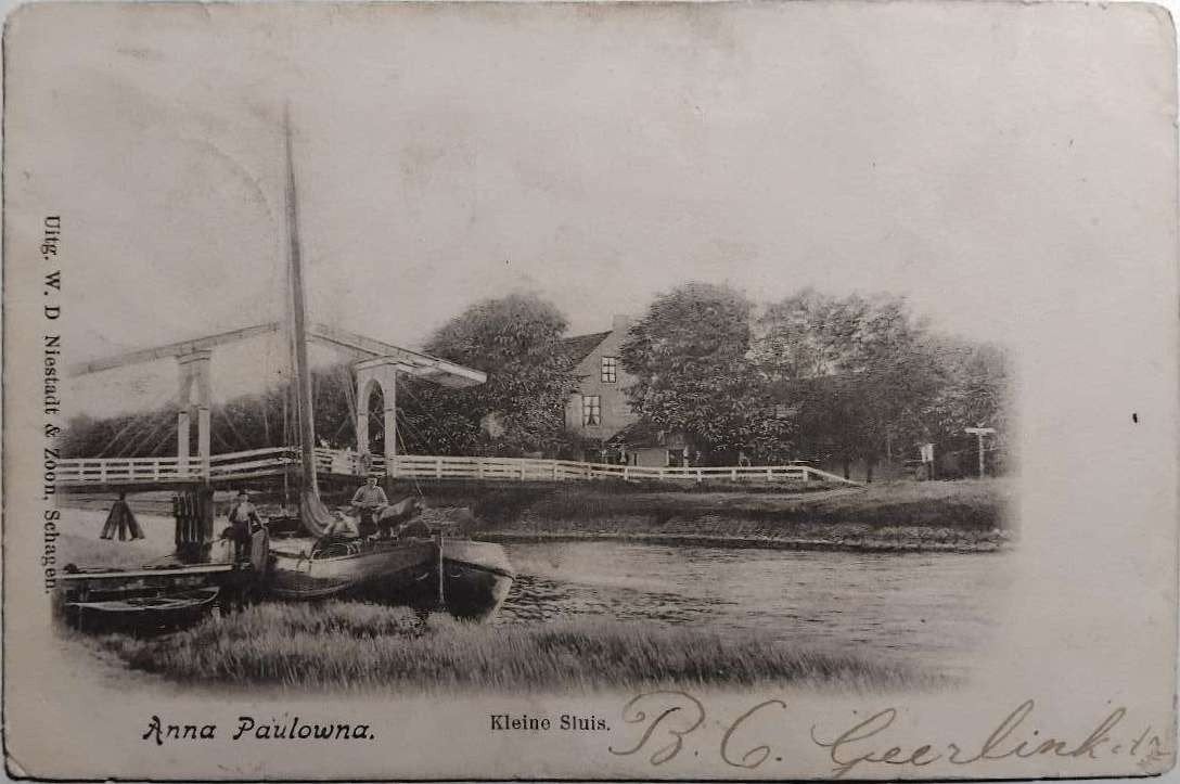 Anna Paulowna 1902 - Kleine Sluis Ophaalbrug, Ophalen of Verzenden, Voor 1920, Gelopen, Noord-Holland