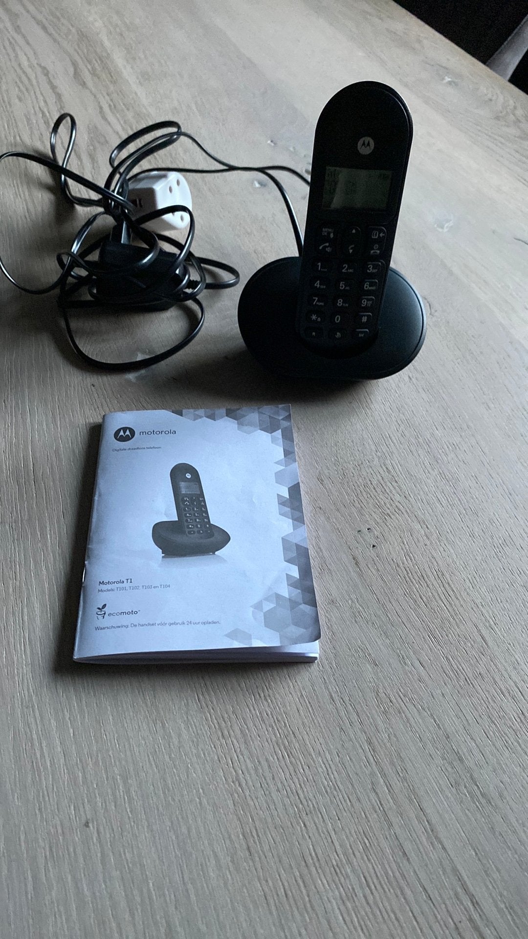 Draadloze telefoon kleur zwart, Telecommunicatie, Ophalen, Zo goed als nieuw, 1 handset