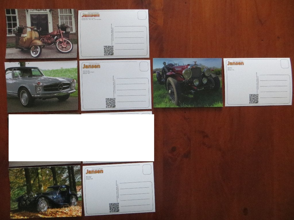 Ansichtkaarten Jaguar SS100 (1938), Mercedes, Ophalen of Verzenden, Nieuw, Mercedes
