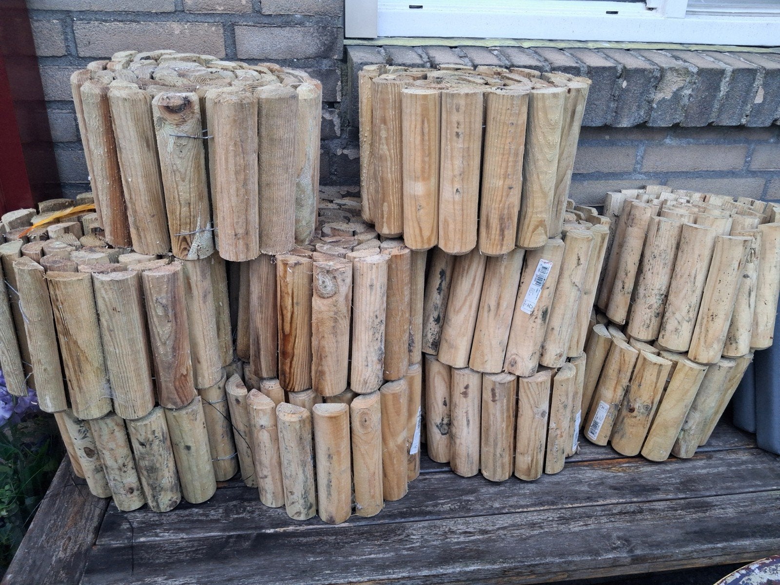 grenen rolborder geïmpregneerd, Tuin en Terras, Ophalen, Nieuw, Minder dan 180 cm, Palen