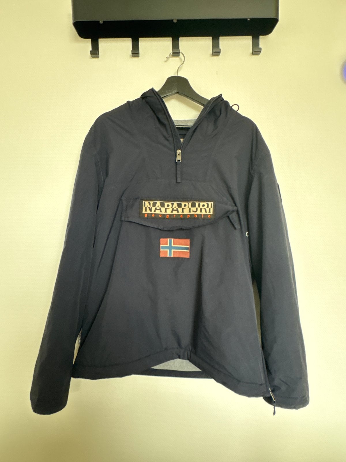 Napapijri jas donkerblauw maat L, Ophalen of Verzenden, Gedragen, Blauw