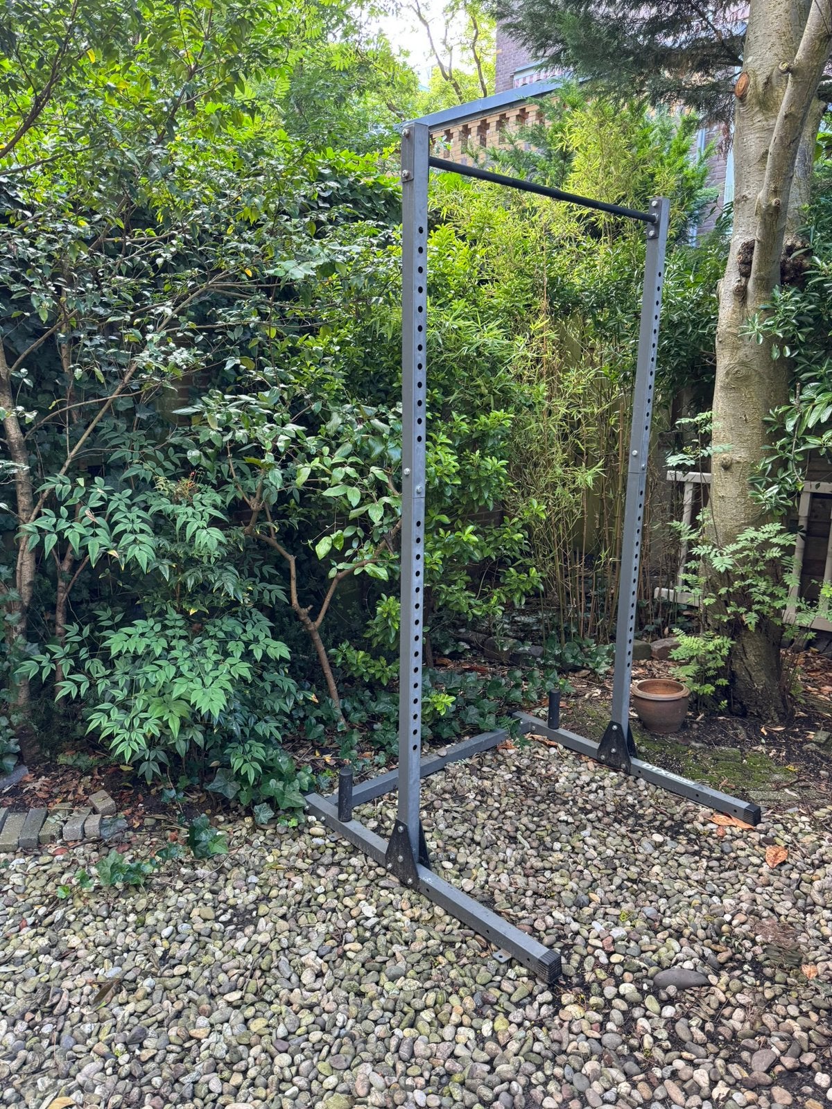 DTX Fitness squat rack power cage met pull up bar, Ophalen, Benen, Gebruikt, Krachtstation