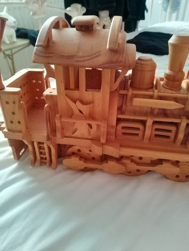 Houten trein, Verzamelen, Ophalen of Verzenden, Gebruikt, Trein, Overige typen