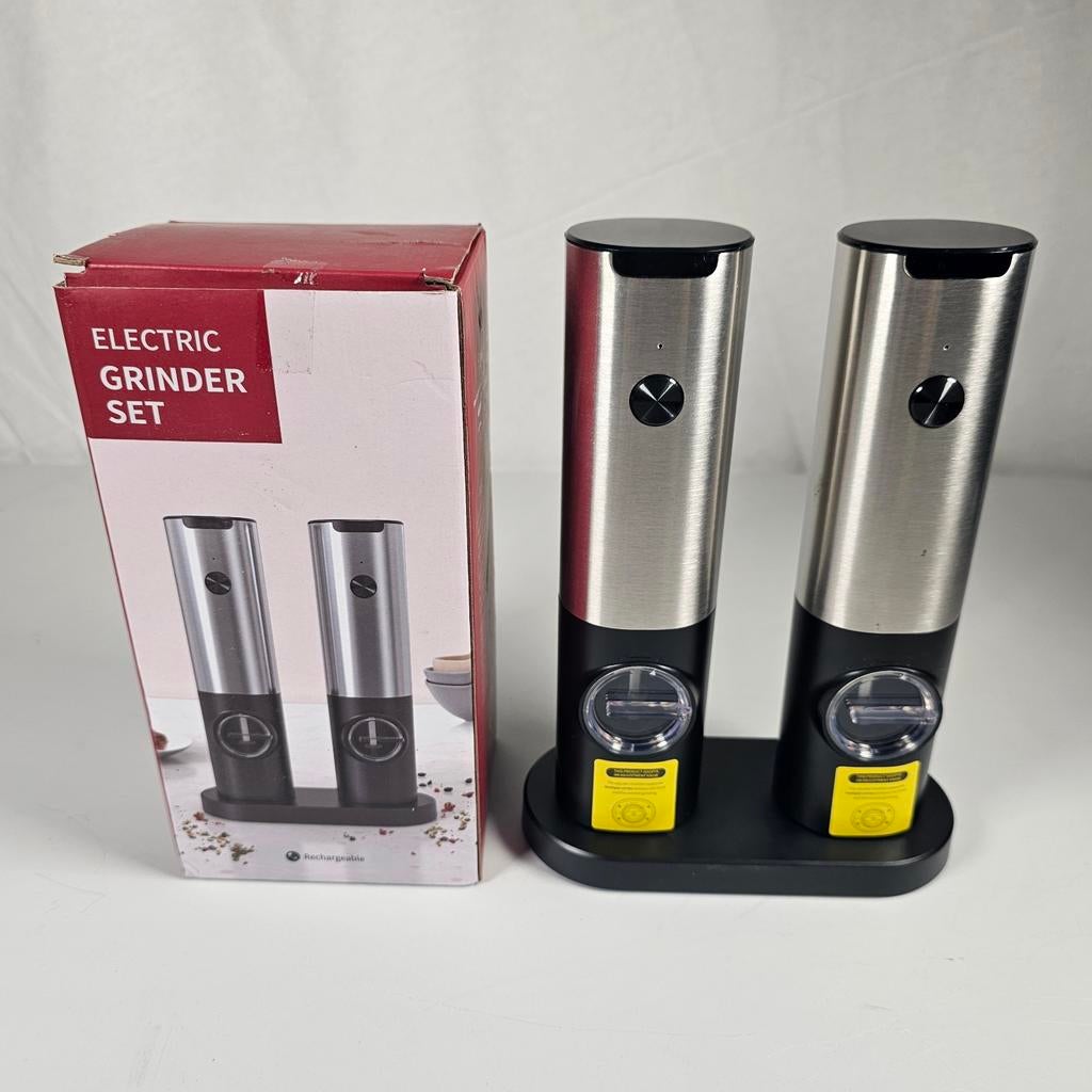 Elektrische Peper- en Zoutmolen Set – USB-C Oplaadbaar, Overige typen, Ophalen of Verzenden, Zo goed als nieuw, Nvt