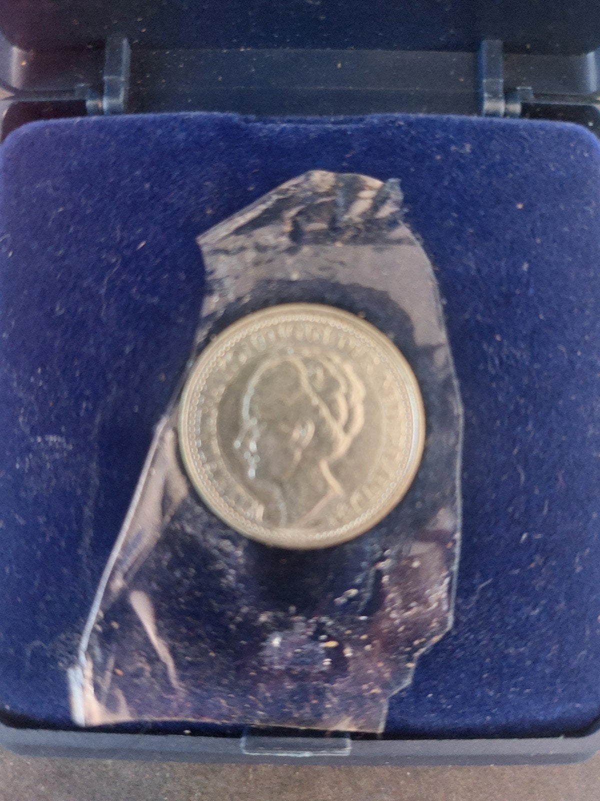 Koningin Wilhelmina 1/2 gulden munt in doosje, Postzegels en Munten, Munten | Nederland, Ophalen of Verzenden, Koningin Beatrix