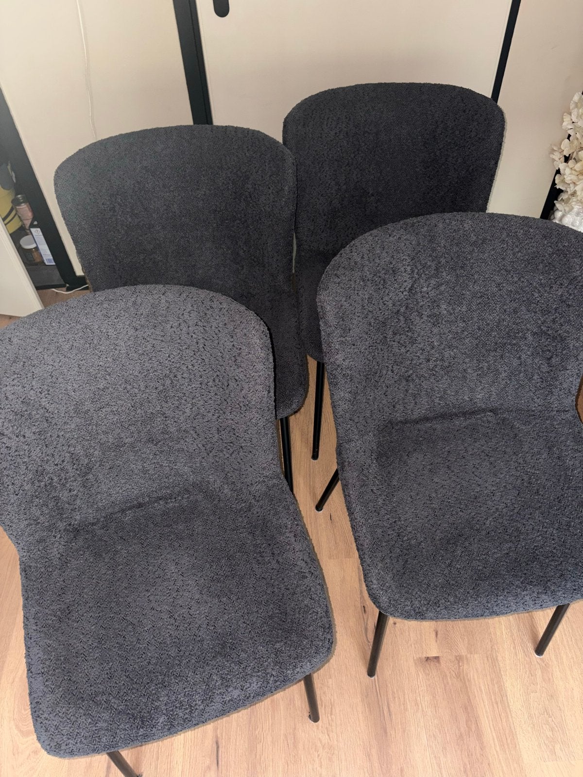 4 mooie teddy eetkamerstoelen - prima staat, Overige kleuren, Ophalen of Verzenden, Zo goed als nieuw, Vier