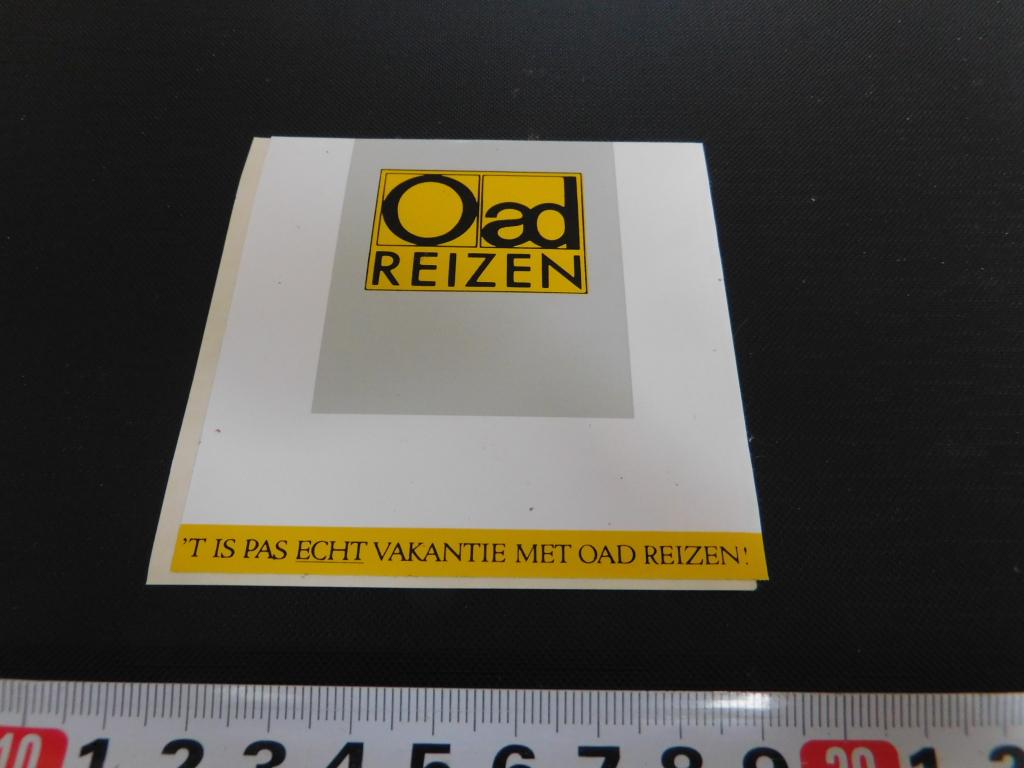 sticker 't is pas echt vakantie met OAD reizen *, Verzamelen, Ophalen, Zo goed als nieuw