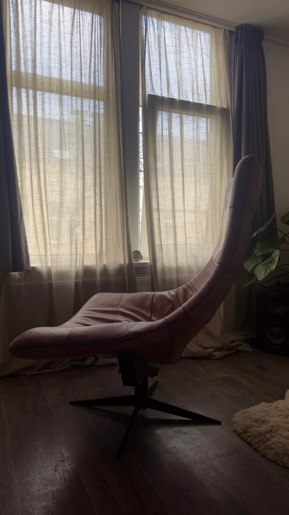 Bodilson design fauteuil - leer, Ophalen, Gebruikt, 75 tot 100 cm, Leer