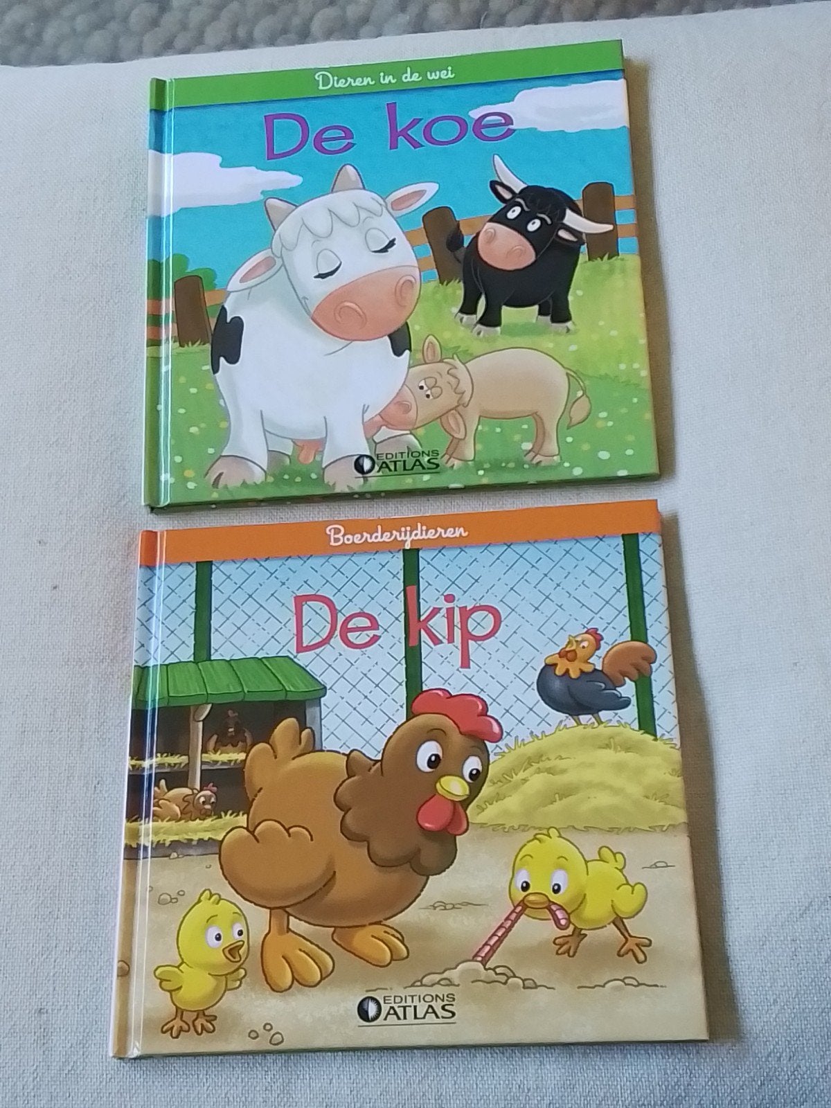2x Dierenboekjes: De Koe & De Kip - Kleurrijk & Leerzaam, Boeken, Non-fictie, Jongen of Meisje, Ophalen of Verzenden, Zo goed als nieuw