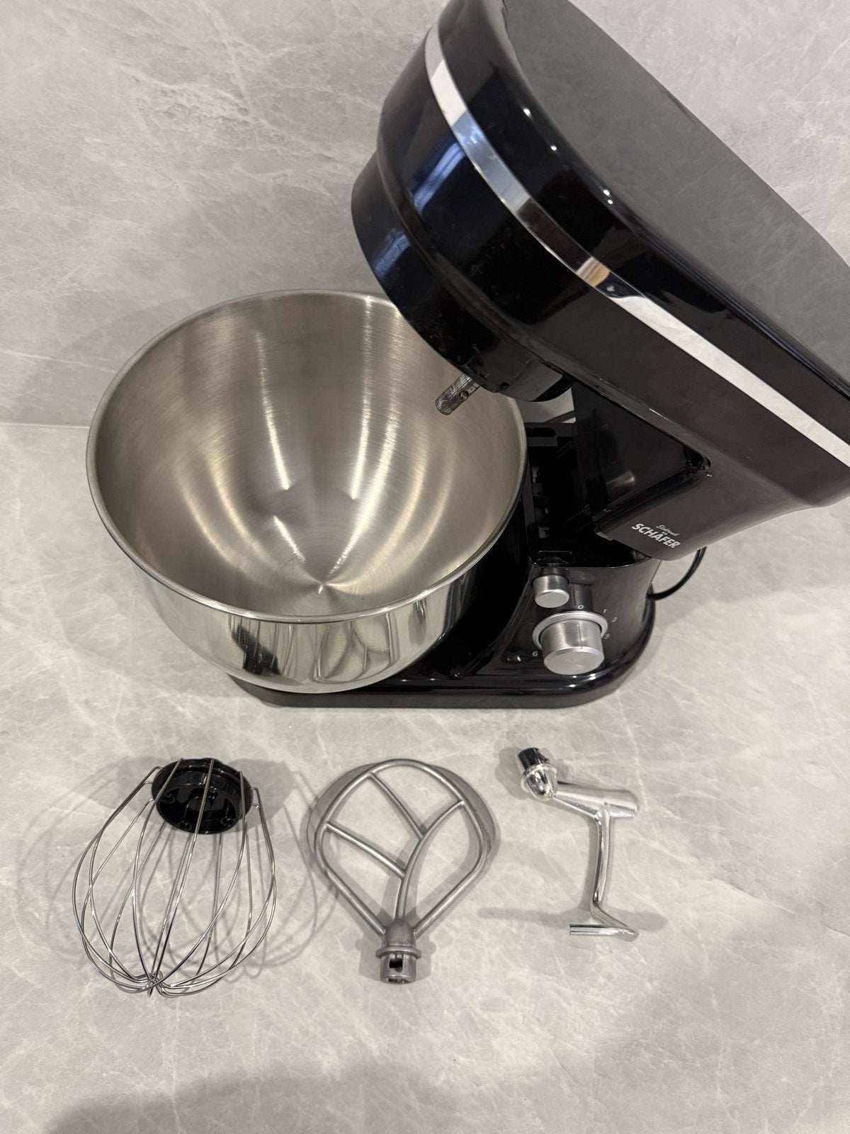 Schafer Keukenmachine Zwart, 4 liter of meer, Ophalen, Zo goed als nieuw, 3 snelheden of meer