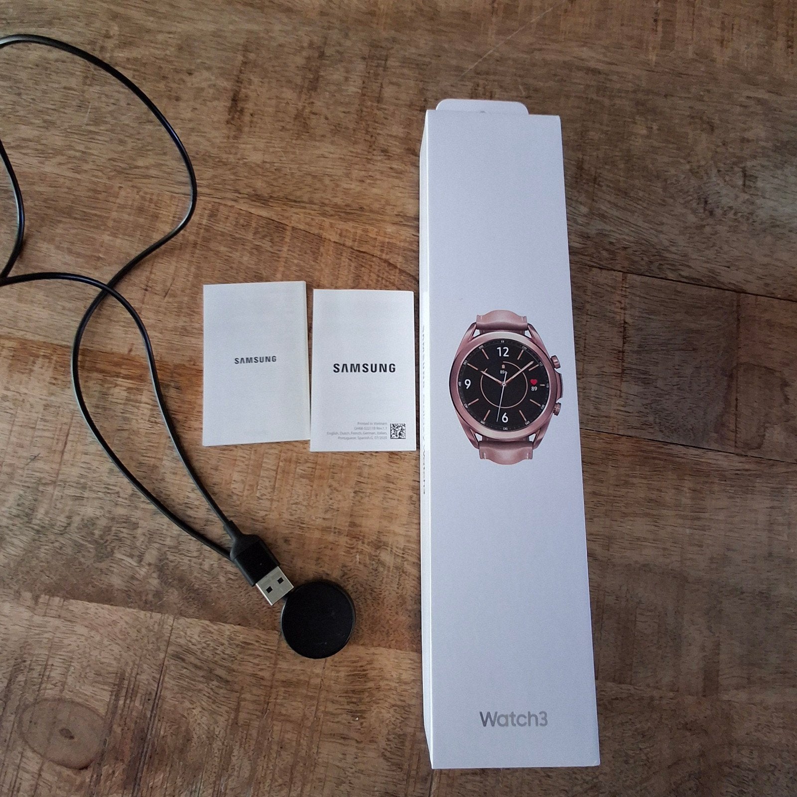 Samsung galaxy watch 3 classic brons, Gebruikt, Samsung ⌚️, Ophalen of Verzenden, Roze